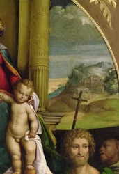 La Vierge en majesté, détail de l